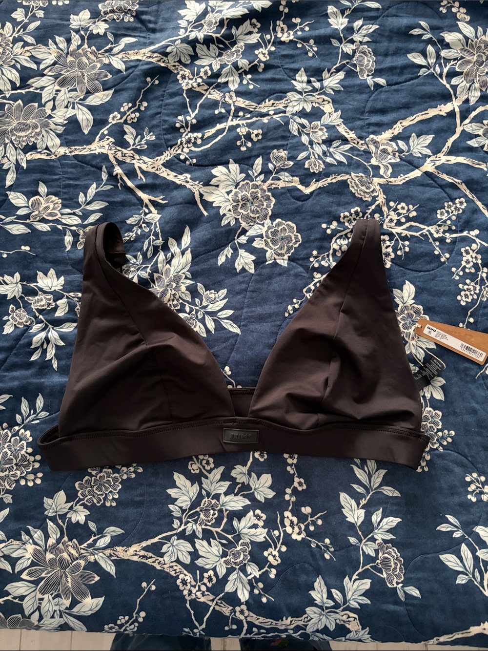 Skims Black Bikini Top
